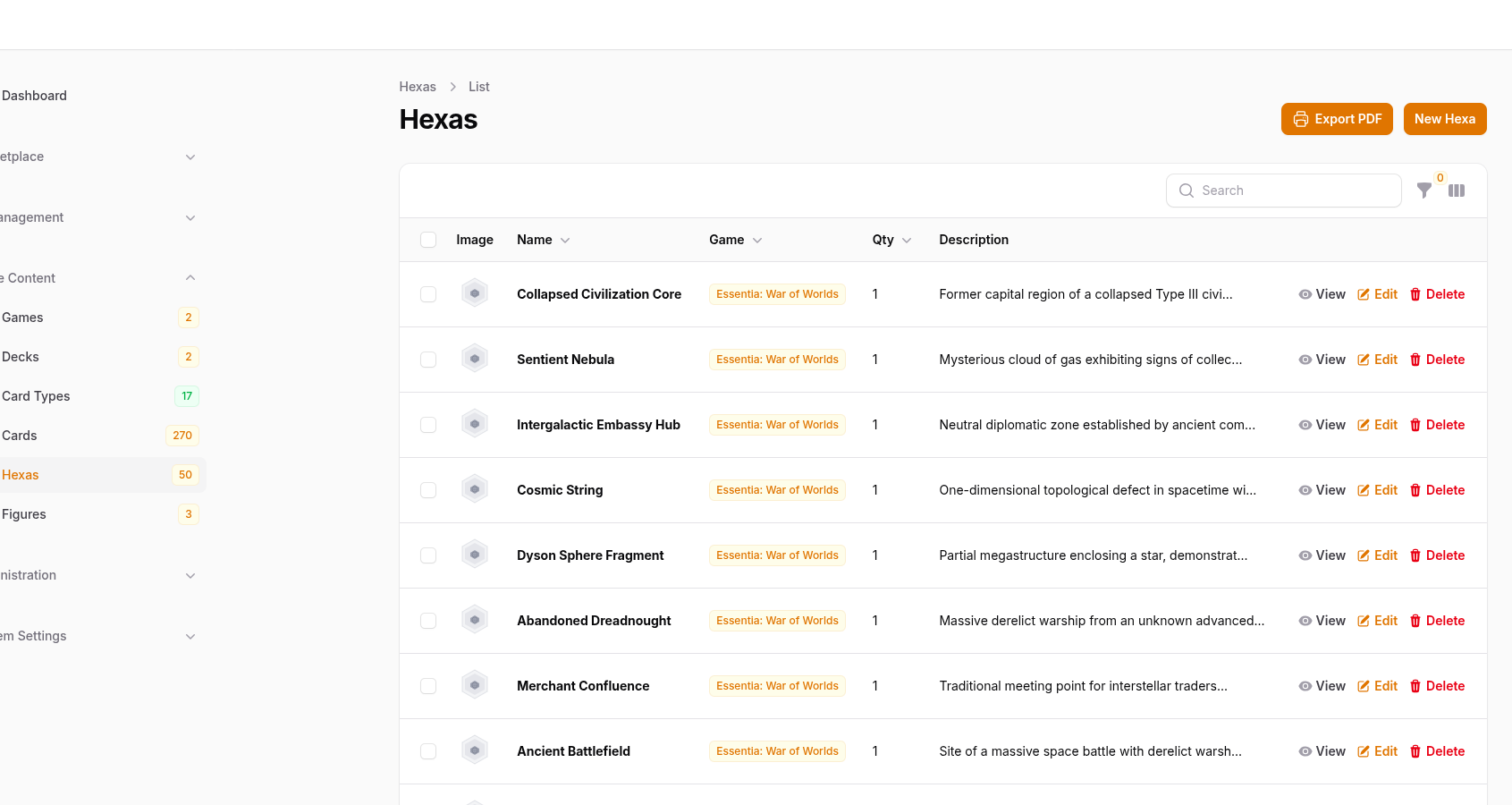 Cards Forge v1.7.7 – Hexa Pieces and Honeycomb PDF Export